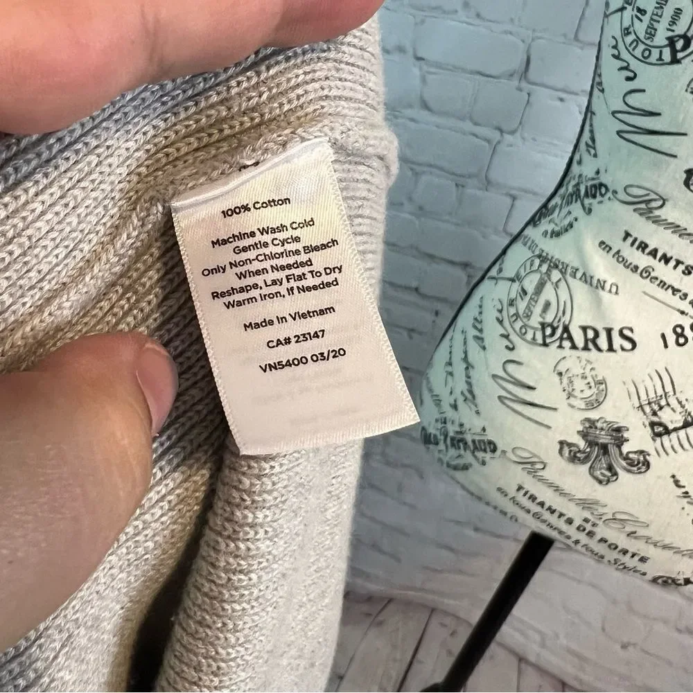 Talbots petite Open Cardigan Light Grey size P